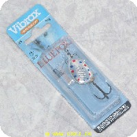027752092978 - Vibrax - Super Shallow - Sølv med gyldne streger og røde/blå prikker - Str. 3