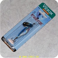 027752106996 - Minnow Super Vibrax - Blå og sølvfarvet blad og fisk - Sorte prikker