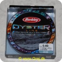 028632618998 - Berkley Oyster - 0,40mm - 270 meter - Stål blå - 11,5 kg