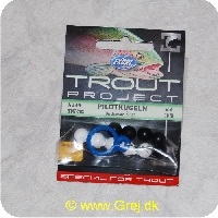 4016757254142 - Runde pilotkugler - 10 stk - Hvide/sorte - 8 mm
