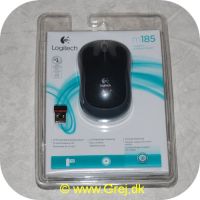 5099206027282 - Logitech Wireless Mouse M185 - Farve: Sort/Grå - God til Bærbar