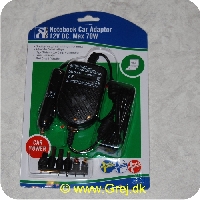 7340004614586 - Universal billader til bærbar - 6 forsk. stik - 15,16,18,19,20,22 og 24 volt