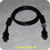 7340004662051 - HDMI til HDMI  - 1m - Version 1.4 (med Ethernet)