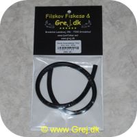 SORT0740 - Stonfo Gummislange 7 mm  - Fluo. Sort - 40 cm - Til forfang og fluer