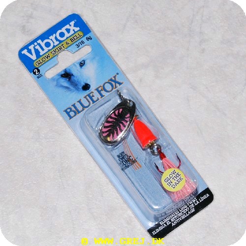 027752020018 - Vibrax Glow sølvblad med lyserød flamme - Str. 2<LI>Klokke og skirt er lysende i mørke<LI>klokke og skirt er lyserøde