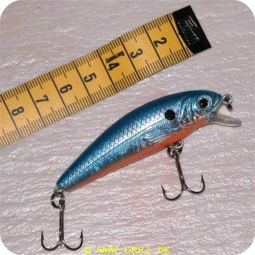 036282818361 - Tormentor wobler - 7 cm. (Blå/Orange) (Org. titel : H-SKB)<br>Tormentor er en effektiv og letkastet kystwobler, som har haft stor fremgang i den seneste år. Indbyggede raslekugler hidser fiskene til hug under indspinningen. Flash-farverne og den holografiske finish giver et naturtro indtryk, som de færreste fisk kan modstå. En wobler med et meget bredt anvendelsesområde. Fra trolling efter laks til ørredspin i vandløbet. Kan sågar "jerkes" ved geddefiskeri.