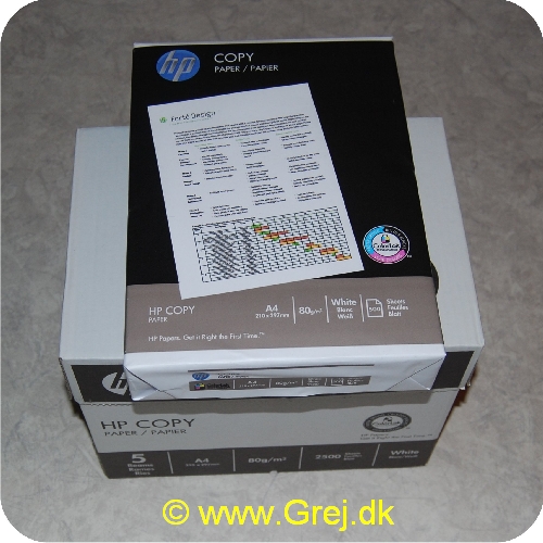 3141725002393 - HP kopi papir - 5 pakker * 500 ark - Hurtig tørrende - ColorLok Technology