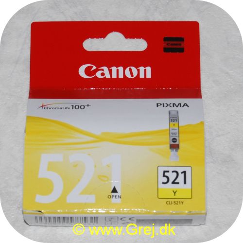 4960999577531 - Canon Pixma - CLI-521Y Color Blækpatron. Passer til flere forskellige modeller.