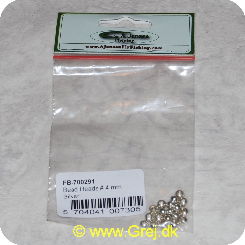 5704041007305 - Bead Heads - 4mm - Silver