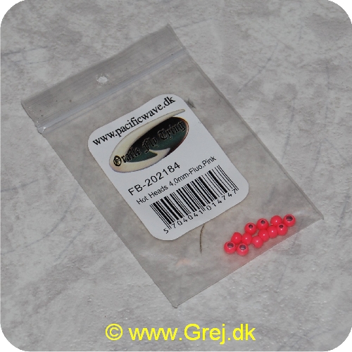 5704041014747 - Hot Heads perler til øjne - 4,0mm - Fluo. Pink - ca. 15 stk