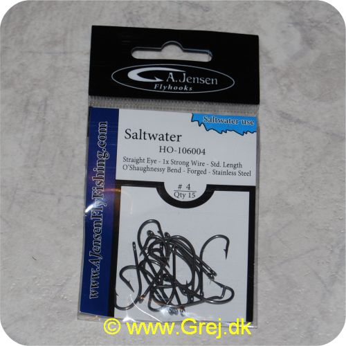 5704041017762 - Saltwater - Lige øje Rustfri stål - 15 stk  - Str. 4