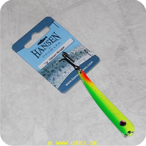5706301665454 - Hansen Stripper 7 g - grøn/gulgrøn med sølvnister