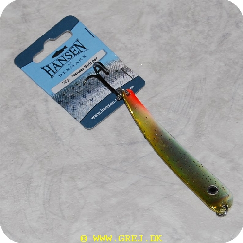5706301666000 - Hansen Stripper 22 gram - 8.5 cm - Grøn/sølv nistret