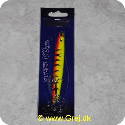 5707614430067 - Trendy Pirk - Type: Stål - Farve: Orange/Gul med sorte striber - 60 gram