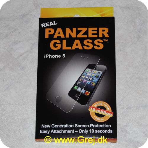 5711724010101 - Panzer glass til Iphone 5 - Rigtig stærkt skærmbeskyttelse fra PanzerGlass. Se youtube film <a href="http://www.youtube.com/watch?v=4AOJPZLa9u0" TARGET=Panzer> her </a>