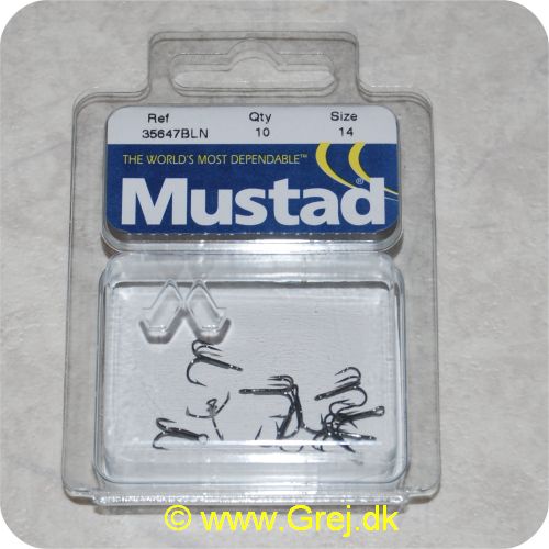 7021560023370 - Mustad trekroge str. 14 - Skarpeste og stærkeste kroge i verden
