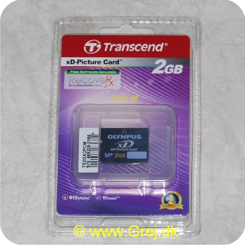 760557813309 - Olympus XD picture card 2gb med genskabelses software