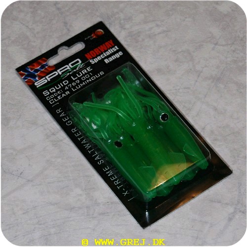 8716851087573 - Squid Lure - 5 stk. - Farve: Clear Luminous (Selvlysende)