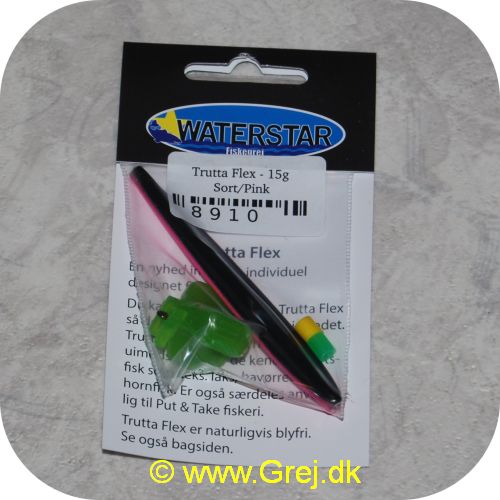 8910 - Trutta Flex - 15 gram - Sort/PinkEn nyhed indenfor individuel designet fiskegrej.Du kan simpelthen Bøje Trutta Flex så den får den perfekte gang i vandet.Trutta Flex bliver dermed totalt uimodståelig for de kendte sportsfisk som f.eks. laks. havørred og hornfisk.Suveræn til Put & Take.