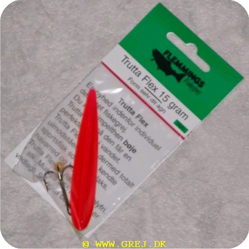 8911 - Trutta Flex - 15 gram - Gul/Rød<BR>En nyhed indenfor individuel designet fiskegrej.<BR>Du kan simpelthen Bøje Trutta Flex så den får den perfekte gang i vandet.<BR>Trutta Flex bliver dermed totalt uimodståelig for de kendte sportsfisk som f.eks. laks. havørred og hornfisk.<BR>Suveræn til Put & Take.
