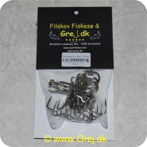 EDE502210 - Trekroge str. 8/0 - 10 stk. - Nikkel