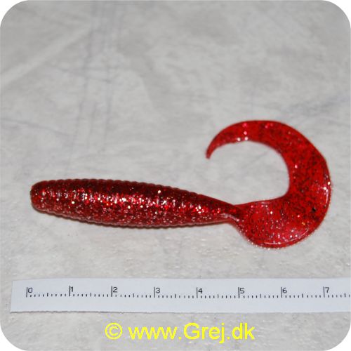 JIG80KRG - Jig haler - En livlig Jig Hale. Halerne er 80 mm - Farve : Klar Rød m/Glimmer
